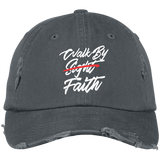 WALK BY FAITH DISTRESSED DAD HAT