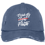 WALK BY FAITH DISTRESSED DAD HAT