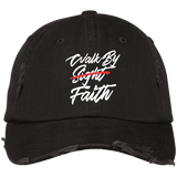 WALK BY FAITH DISTRESSED DAD HAT